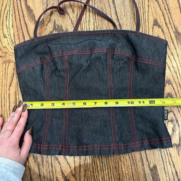 XOXO Dark Wash Matching Set with Red Stitching - Picture 8 of 9